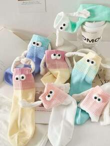 Harajuku Cotton Socks Couple Magnetic Suction 3D Hand In Multicolor Unisex Funny Long Hands - 06 Pairs/Adults Holding Hands - View 9