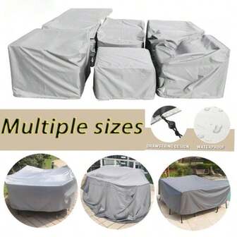 1 Piece Of Furniture Oxford Furniture Cover, Outdoor Garden And Courtyard Sofa And Chair Cover, Sun Protection And Dust-Proof Cover, Square Patio Furniture Cover, Waterproof Outdoor Furniture Cover, Dust-Proof Outdoor Furniture Cover, UV-Resistant Outdoor Table Cover, Heavy-Duty Outdoor Lawn And Garden Table And Chair
