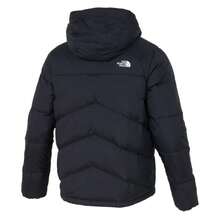 The North Face Męska luźna, wygodna kurtka puchowa z kapturem, 75% puchu, 25% pierza, odpowiednia do noszenia na zewnątrz i na co dzień - Czarne - Zobacz 2