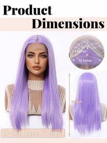 13*3.5 HD Former Lace Long Straight Hair Wig Multicolor 22-Inch Female Wig Synthetic Heat-Resistant Wig Perfect For Elegance And Naturalness For Holiday Travel Parties Cosplay Music Festivals Everyday Gifts Ready To Wear,The Perfect Holiday Gift For Girls, A Halloween Wig