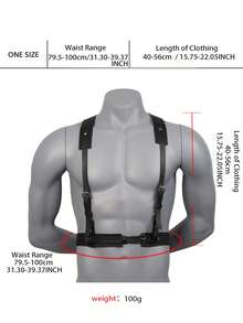 Men's Leather Chest Harness,Fashion Leather Cage Chest Harness Belt,Valentine's Day Gift,Chest Harness Belt For Men