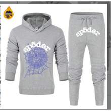 American Hip-Hop Singer Letter Print Couple Sweatshirt Unisex Hoodie Set Black Casual Wear Vacation Wear Streetwear Fabric - 23淺灰色 - 查看 1