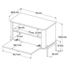 Mesa de Cabeceira Quarto Tucupí Com 1 Porta e Pés de Metal