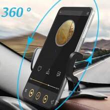 360° Rotating Car Phone Holder, Car Dashboard Mount Bracket, Multi-Function Car Holder For Navigation, Adjustable Dashboard Car Phone Stand, Universal Compatible With IPhone, Android Phone, Gift For Birthday, Family, Friends Phone Accessories - Black - View 5