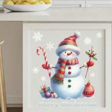 1 Peça Adesivo de Natal, Decorar Armários, Portas, Geladeiras, Paredes, Autoadesivo, Semigloss, Variedade de Designs Incluindo Papai Noel, Rena, Boneco de Neve, Adequado para Decoração Temática de Natal