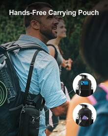 Water Bottle Insulated With Handle, Half Gallon Stainless Steel Metal Large Water Jug, Travel Flask With Straw Spout Lid, Wide Mouth Mug With Carry Pouch, Keep Cold - 黑色 - 查看 7