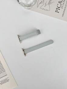 1 Stück einfaches & modisches Litschikorn PU Leder Haze Blau einfarbiges Lederarmband mit Magnetverschluss, passend für Uhren S10/Ultra/9/8/7/6/5/4/3/2/1, geeignet für Größen 49mm/46mm/45mm/44mm/42mm/41mm/40mm/38mm