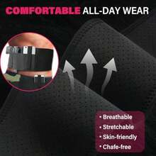 Neoprene Belly Band Holster Concealed Carry With Magazine Pocket/Pouch & 2 Elastic Straps For Women Men Compatible , Ruger LCP, M&P Shield, Sig Sauer, Ruger, Kahr, Beretta, 1911, Etc - màu đen - Xem 5