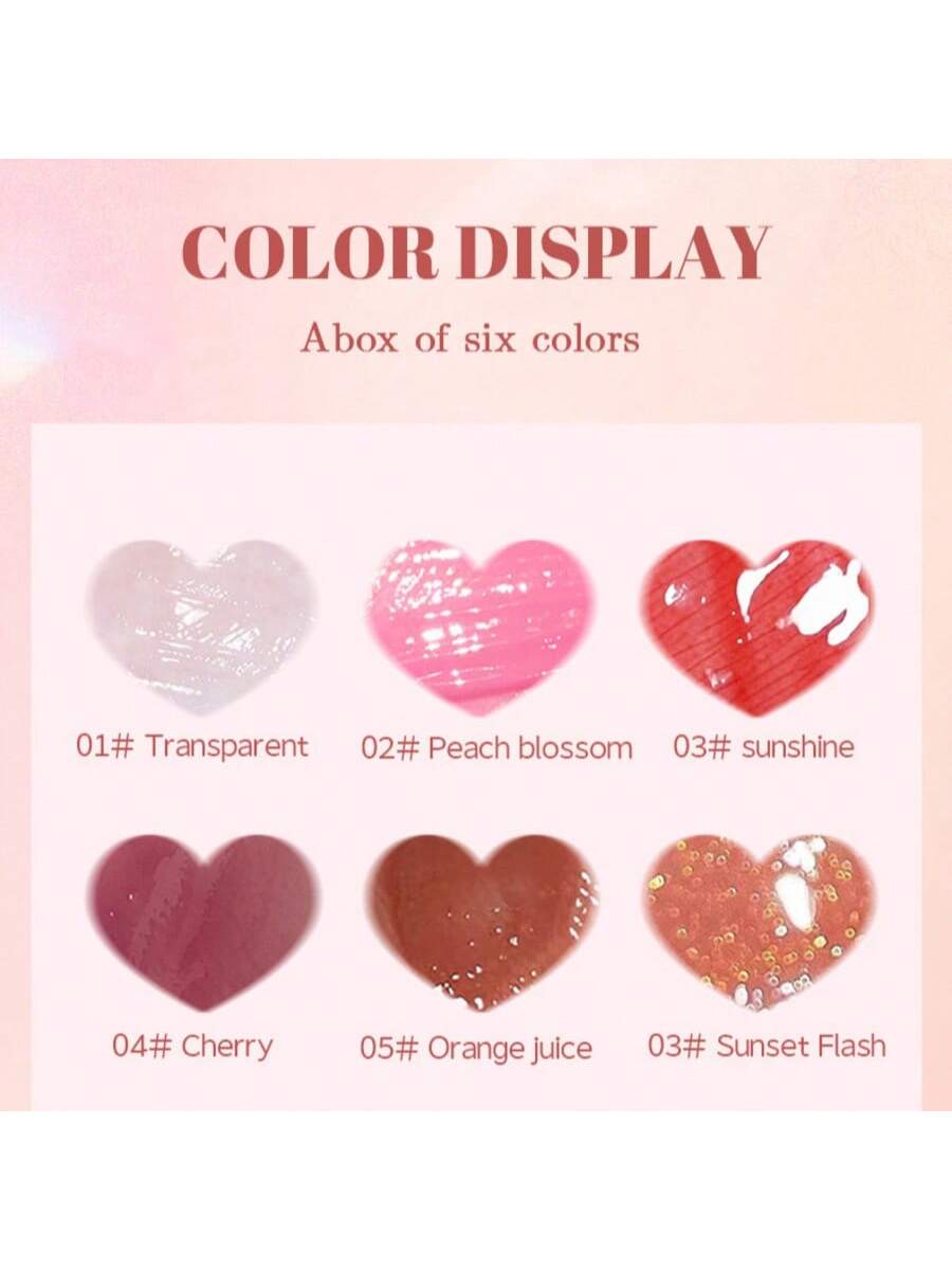 6 قطع مجموعة بلسم الشفاه المرطب، يمنع التقشر والتش...