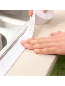 1Roll Of 3.2m Long PVC Home Decoration Sealing Strip, Decorative Sealing Tape, Used For Kitchen Accessories, Bathroom Shower And Bathtub Sealing Strip, Tape Sealing Strip, Self-Adhesive Waterproof Wall Sticker, Sink Edge Tape (2.2cm/0.87inch)