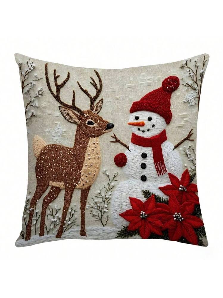 Kwlegh - Juego De 2 Fundas De Almohada De Muñeco De Nieve De Invierno