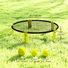 Portable Mini Roundnet Game Set With 3 Balls, Pump & Carrying Bag – Fun Outdoor Family Beach Games For All Ages