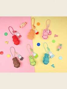 MIFFY 米菲迷你毛绒亚克力钥匙扣盲袋 2 件装 - 随机可爱兔子饰物，适用于背包、娃娃包 | 3.35 英寸官方授权