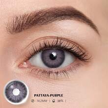 EYESHARE Colored Contact Lenses 2pcs For Eyes PATTAYA Brown Colored Lens Natural Gray Eyes Contact Yearly Blue Beauty Makeup Eyes Lens - 紫色 - 查看 9