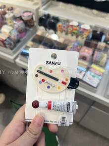 Cute Creative Stationery Oil Paint Brush Bangs Clip Hair Clip Hair Accessories - 顏料髮夾一組(米白色) - 查看 4