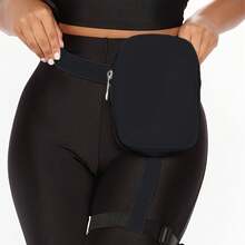 Women's Adjustable Leg Bag For Outdoor Sports, Waterproof Thigh Pack With Multiple Pockets, 8x5x2 Inch Large Capacity Storage For Phone Wallet Keys, Cycling Running Hiking Essential Accessory - Black - View 7