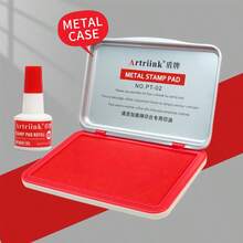 1pc Square Metal Ink Pad, Portable And Easy To Use, Quick-Drying Ink, Suitable For Stamps And Seals, Ideal For Teachers, Accountants, Financial Personnel, Stamping, Fingerprint Collection, School Supplies And Office Supplies. - Multicolor - View 3