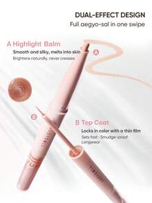 JUDYDOLL Double Under Eyeliner, Dual-Ended Concealer Pen, Eye Shadow Highlighter & Contour 2-In-1 Pearlescent Glitter Waterproof Makeup For Beginners