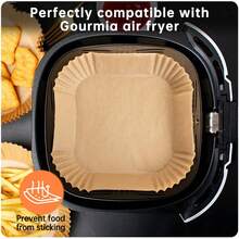 100pcs/ 200pcs Paper Air Fryer Liners, Non-Stick Baking Paper, Compatible With Most Air Fryers Air Fryer Kitchen Air Fryer Liners Air Fryer Paper Airfryer Air Frier - 本色 - 查看 2