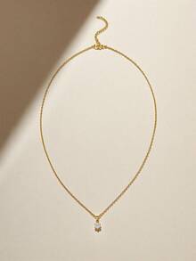 1 925 Silver 0.5ct 6 Claw Round Transparent Colorless Mosan Diamond Necklace, Suitable For Wedding Brides.