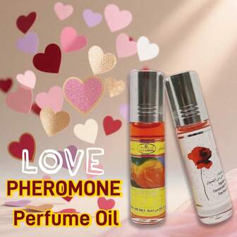 2 件玫瑰滚珠香水油 - 0.2 盎司红玫瑰和黄玫瑰精油混合物，持久芳香女士香水 | 钱包旅行装礼品套装，日常香氛