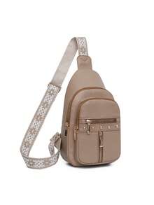 这款经典时尚的多功能纯色复古PU防水多层斜挎包，配有侧袋和多个拉链口袋，非常适合旅行和购物，也可作为户外运动包使用。 - 卡其色 - 查看 3