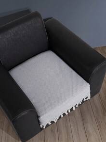 100% Cotton Armchair Throw / Sofa Cover – 70x95 Cm – Soft, Breathable & Decorative Couch Shawl – MADE IN TURKEY - Light Grey - View 2