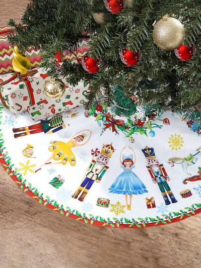 1 件圣诞胡桃夹子树裙、圣诞胡桃夹子图案树裙、圣诞快乐派对装饰、圣诞树裙饰品、2025 年圣诞快乐装饰、圣诞树派对装饰、室内家居户外装饰、圣诞礼物、圣诞房间装饰、圣诞家居装饰、圣诞饰品、新年礼物、2026 年新年快乐装饰、派对回礼