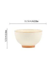 1 pièce Bol en porcelaine blanche personnalisable, style chinois simple, empilable, lavable au lave-vaisselle, parfait pour les collations, les desserts, les soupes et la préparation des repas. Convient pour une utilisation quotidienne avec les salades, les pâtes, le riz et les fruits. Également parfait pour la décoration de cuisine, les essentiels d'intérieur, les cadeaux de Noël et les fournitures scolaires.