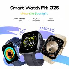 itel ISW-O25 Smart Watch, 1.952" AMOLED Display, Triple-Fold Metal Bezel, Stainless Steel Crown, IP68 Waterproof, 300mAh Long-Lasting Battery - Black - View 4