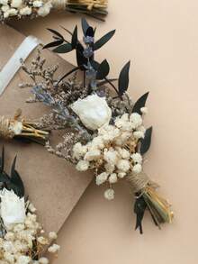 12 Pcs Mini Dried Flower Bouquet, Fall Decor Homeand And Room Decor , Bridesmaid Proposal Flower Girl Gift Box,Boho Wedding Table Centerpieces,Small Dry Pampas Grass For Vase Decor, Tiny Dried Flowers For Birthday Cake Decor