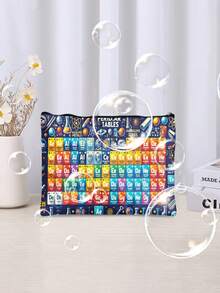 1pc Periodic Table Zipper Closure Makeup Bag, Durable Fade-Resistant Canvas Pouch, Convenient Storage Bag, Student Pencil Case, Canvas Toiletry Bag, Pen Pouch Travel Bag, Snack Bag - Multifunctional Bag - Best Gift For Friends, Double-Sided Printing Christmas Gift
