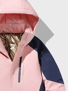 1 Stück Damen Lässig Outdoor Wandern Klettern Farbblock Jacke, Herbst/Winter