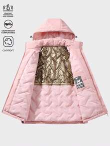 1 Stück Damen Lässig Outdoor Wandern Klettern Farbblock Jacke, Herbst/Winter