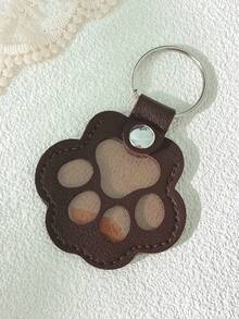 1pc Commemorative Leather Pet Hair Keepsake Bag - Multipurpose Portable Keychain, Suitable For Cats And Dogs, Pet Memorial Hair Storage Box