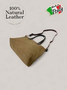 Mochila de gran capacidad, textura de lienzo retro, multifuncional y elegante, bolso de playa de alta gama, bolsa de compras, bolso de mano de gran capacidad, bolso de mano con textura única, bolso cruzado con cremallera y doble correa para el hombro, bolso de lienzo retro, bolso de mensajero monocromo de moda. - Granate - Ver 9