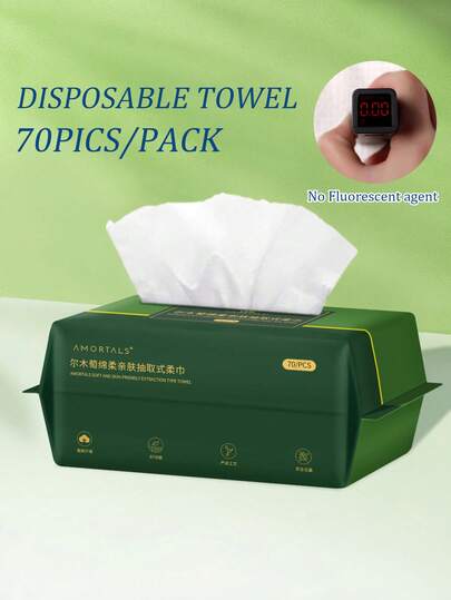 Amortals 70 pezzi Salviette detergenti per il viso monouso, colore bianco, salviette struccanti a doppia faccia, super assorbenti ed elastiche, adatte per principianti, truccatori, regali, appuntamenti, matrimoni, Natale, Ognissanti, Ringraziamento, laurea, compleanni, vacanze, stile Y2K, marchi di bellezza, trucco, feste di bellezza, spiaggia, campeggio, eventi all'aperto, campus, decorazioni, cosplay da damigella, cosmetici di alta gamma