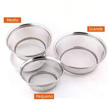 Multipurpose Stainless Steel Basket Drainer And Storage For Fruits Vegetables Rice Pasta Sizes 22 Cm And 28 Cm - 銀色 - 查看 4