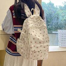 Unisex Mode Rucksack, großes Fassungsvermögen Reißverschluss Dekor minimalistisch & stilvoll, geeignet für Paar und Campus Pendler