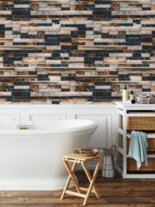 1 rouleau (1m/3m/5m) Papier peint effet 3D à motif marbre beige vintage et bleu marine, amovible et auto-adhésif, papier peint vinyle pour la décoration maison DIY, fond de pièce, chambre, cuisine, salon, salle de bain, armoire, renouvellement de meuble