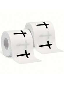 1 件白色棉质护腕和护踝带，锯齿状边缘棉质运动胶带，白色胶带 - 彩色 - 查看 2