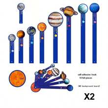 hoojojo 8 Pcs/Set Planets Solar System Cards, Geography Learning Tools, Planet Recognition Game, Interactive Flashcards, Classroom Activities, Teaching Aids, Back To School Supplies, Montessori, Space Education - Multicolor - View 14