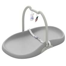 UBRAVOO Cambiador UBRAVOO con cinturón deseguridad y bandeja para juguetes para gatos, cuña antivuelco, fácil de limpiar, impermeable, con bordes acolchados elevados