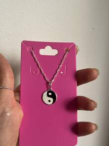 Tony Yin Yang Chain Plated In Genuine 925 Silver (Shipping In 24 Hours) - Bạc - Xem 2