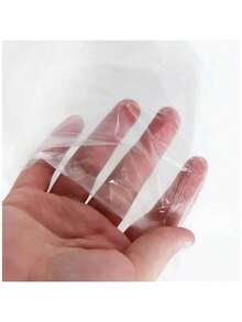 Capa de Chuva Com Capuz Reforçada Reutilizável Unissex Transparente - QIU PRESENTES - Transparente - Visão 4
