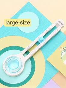 1pc 360 Degree Handmade Round Gauge Cutter, Manual Paper Rotary Cutting Tool, Cutting Round Diameter 3.14 Inch - 12.59 Inch