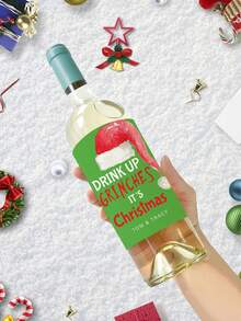 12/24 Etiquetas personalizadas para botellas de vino, decoraciones para fiestas de cumpleaños con corona, etiquetas para regalos, etiquetas para botellas de vino de boda, etiquetas decorativas conmemorativas y adorables para compromisos - Multicolor - Ver 9