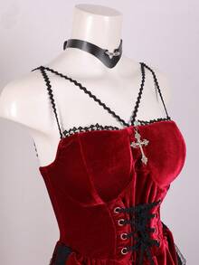 Vintage Collar Choker Punk Gothic Leather Choker Necklace For Unisex Cosplay Costume Accessories Gift