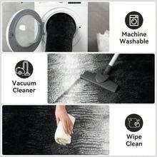 Meralax Area Rugs For Living Room Bedroom, Gradient Black 4x6 Feet Soft Fluffy Shaggy Bedside Rug, Machine Washable Indoor Floor Carpet For Kids Boys, Dorms, Nursery Rooms, Home Decor Aesthetic - 黑色漸變 - 查看 8