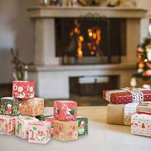 24pcs Christmas Arrival Calendar Candy Box Christmas Countdown 1-24 Digital Gift Box Packaging Paper Box Candy Gift Box Home Decor Christmas Decorations Room Decor Winter